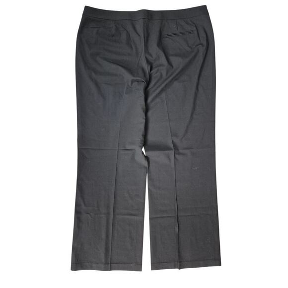 NWOT Lafayette 148 New York Menswear Black Wool Elastane Wide Leg Pants Sz 16 - Picture 4 of 7